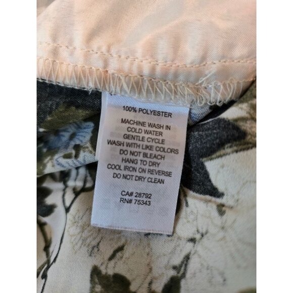 Cynthia Rowley Floral Print Cropped Pants Size Large Elastic Waist With Pockets - Picture 5 of 7